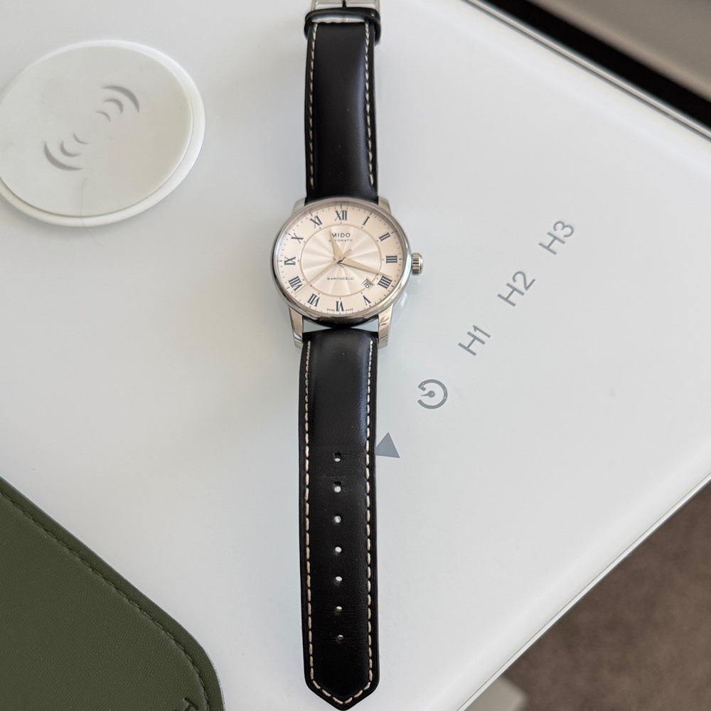 Mido Baroncelli watch with extra strap - Picture 4 of 7